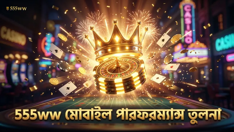 অ্যান্ড্রয়েড ও আইওএস ডিভাইসে 555ww অ্যাপের পারফরম্যান্স তুলনা করা হয়েছে