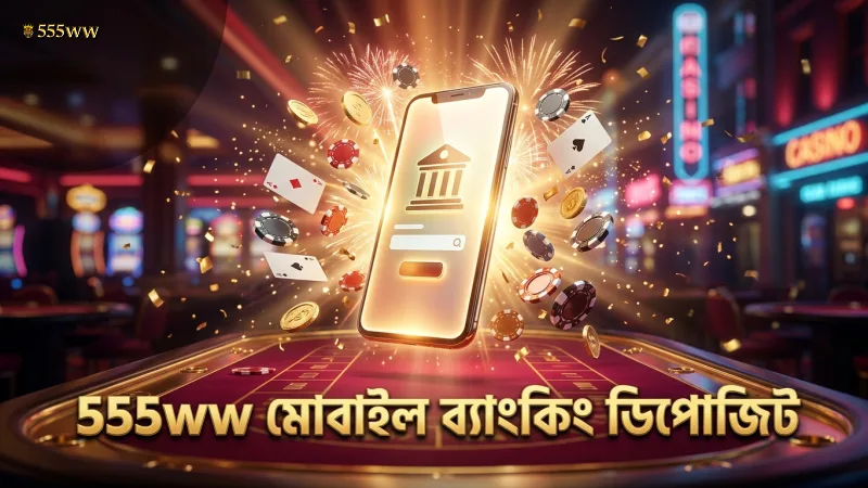মোবাইল ব্যাংকিং দিয়ে 555ww তে দ্রুত টাকা জমা দেওয়া যায়