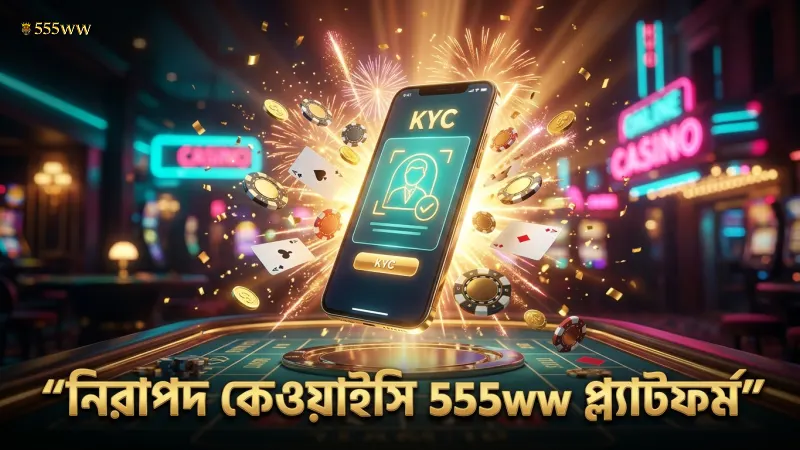 কেওয়াইসি ও ডাটা অডিট 555ww-র নিরাপত্তা নিশ্চিত করে।