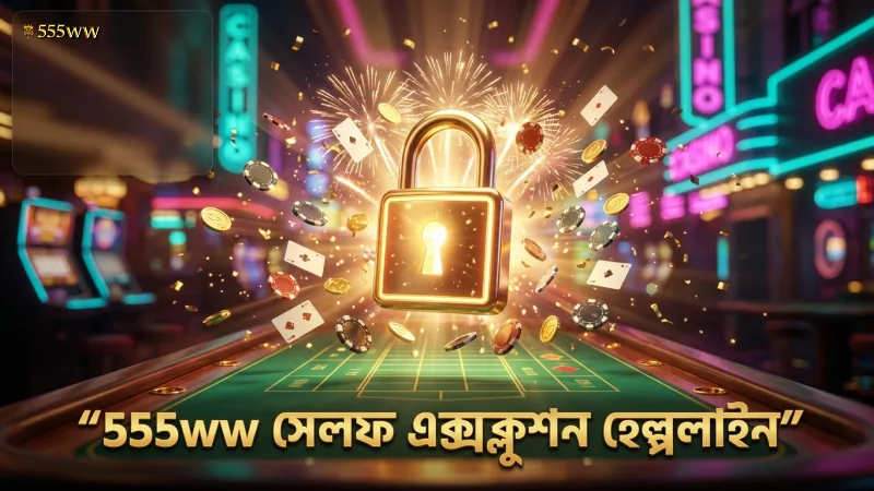 555ww নিরাপত্তা ও সেলফ-এক্সক্লুশন হেল্পলাইন সুবিধা প্রদান করে